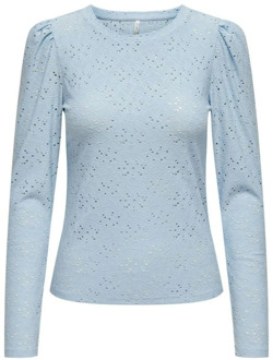 Only Puff Top voor modebewuste vrouwen Only , Blue , Dames - XS