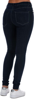 Only Rain Life skinny damesjeans in donkerblauw
