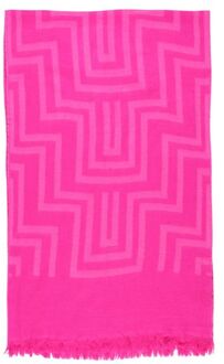 Only Roze Geometrisch Patroon Sjaal Stoffig Roze - One Size