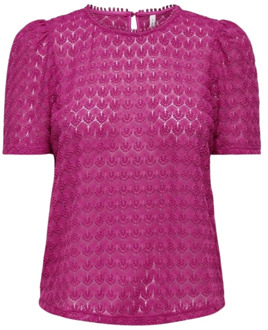 Only Ruches Top Framboos Roze Freewear Only , Pink , Dames - L,M,S,Xs