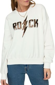 Only Runa Sweater Dames wit - bruin - zwart - XL
