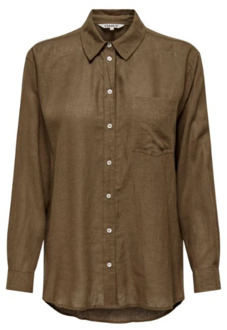 Only Shirts Only , Brown , Dames - L,M,S,Xs