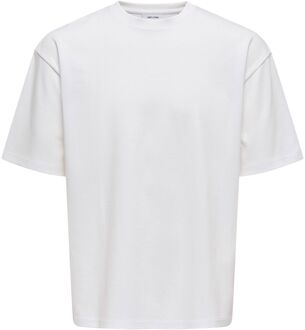 ONLY & SONS Airflex Casual Tee Wit Only & Sons , White , Heren - 2Xl,Xl,L,M,S