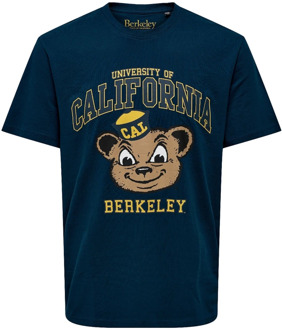 ONLY & SONS Berkeley College T-Shirt Only & Sons , Multicolor , Heren - Xl,L,M,S,Xs