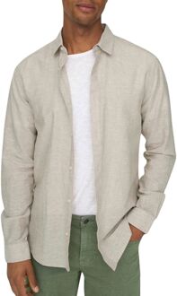 ONLY & SONS Caiden Overhemd met Lange Mouwen Only & Sons , Gray , Heren - 2Xl,Xl,L,M,S