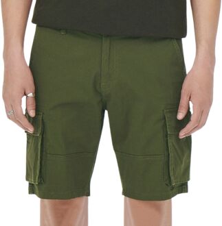 ONLY & SONS Cam Stage Cargo Short Heren donkergroen - L