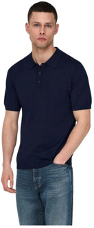 ONLY & SONS Casual Heren Polo Shirt Only & Sons , Blue , Heren - 2Xl,Xl,L,M