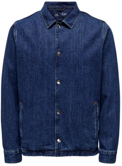ONLY & SONS Denim Shirt Carl Stijl 7579 Only & Sons , Blue , Heren - L,M,S,Xs