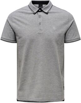 ONLY & SONS Fletcher Polo Heren licht grijs