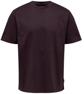 ONLY & SONS Fudge Onsfred RLX SS TEE Noos | Freewear Bruin Only & Sons , Brown , Heren - M,S