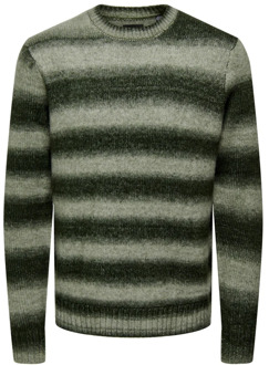 ONLY & SONS Gradient Crew Knit Sweater Only & Sons , Multicolor , Heren - 2Xl,Xl,L