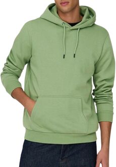 ONLY & SONS Hedge Green Life Hoodie Sweat Only & Sons , Green , Heren - M