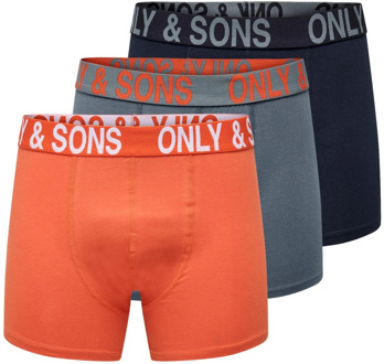 ONLY & SONS Hipster Trunk Boxers 3 Pack Only & Sons , Multicolor , Heren - L,S,Xs