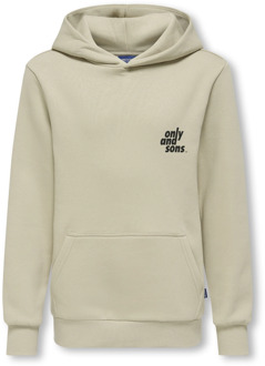 ONLY & SONS jongens hoodie Ecru - 170-176