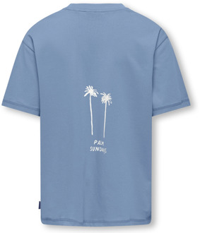ONLY & SONS jongens t-shirt Blauw - 170-176