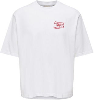 ONLY & SONS jongens t-shirt Wit - 122-128