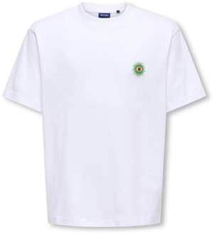 ONLY & SONS jongens t-shirt Wit - 146-152