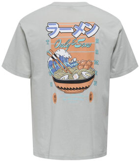 ONLY & SONS Keane tee Grijs - L