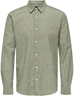 ONLY & SONS Klassiek overhemd met lange mouwen Only & Sons , Gray , Heren - 2Xl,Xl,L,M,S