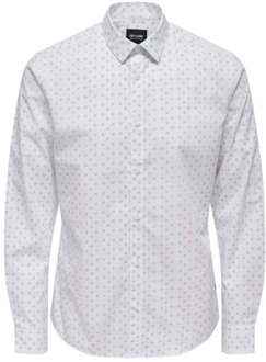ONLY & SONS Klassieke Witte Overhemd Only & Sons , White , Heren - 2Xl,Xl,L,M,S,Xs