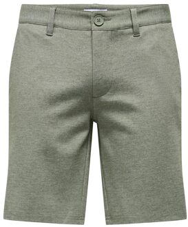 ONLY & SONS Melange Shorts Only & Sons , Green , Heren