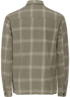 ONLY & SONS onsaiden checked twill shirt frml 22035467 walnut Bruin - XXL