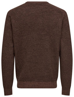 ONLY & SONS Onsalfi reg ls crew knit camp cs cognac Bruin