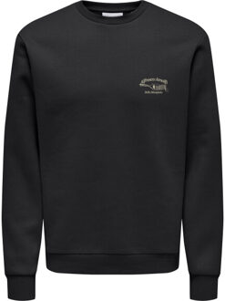 ONLY & SONS Onsalfresco reg crew neck Zwart - L