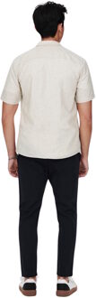 ONLY & SONS Onscaiden ss linen shirt re Grijs