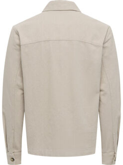 ONLY & SONS Onscolt reg l/s 0570 shirt noos - maat S Beige