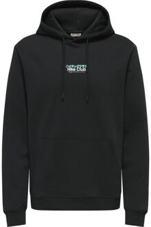 ONLY & SONS Onsconnor club life reg ls hoodie s Zwart
