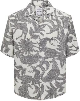 ONLY & SONS Onsden life rlx ss graphic aop shir Wit - XL