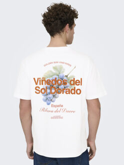 ONLY & SONS Onsfred life rlx ss print tee noos Wit - M