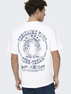 ONLY & SONS Onsfred life rlx ss print tee noos Wit - XL