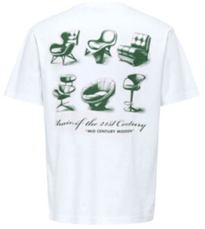 ONLY & SONS Onsfred life rlx ss print tee noos Wit - XL