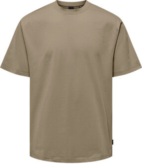 ONLY & SONS onsfred life rlx ss tee noos 22022532 desert - maat M Taupe