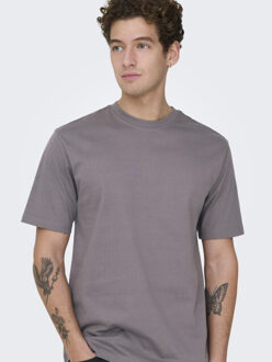 ONLY & SONS onsfred life rlx ss tee noos 22022532 rabbit - maat M Paars