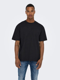 ONLY & SONS onsfred rlx ss tee noos 22022532 - Zwart - XS