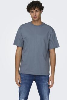 ONLY & SONS Onsfred rlx ss tee noos Blauw - L
