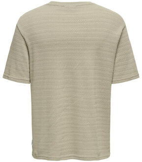 ONLY & SONS Onsgivo reg 12 ss crew knit noos Beige - M