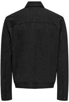 ONLY & SONS Onsjakes 0339 zip overshirt - Zwart - M