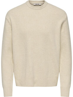 ONLY & SONS Onsjames rlx crew knit Wit - XL