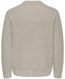 ONLY & SONS Onsjoin rlx ls raglan knit zand Ecru - XL