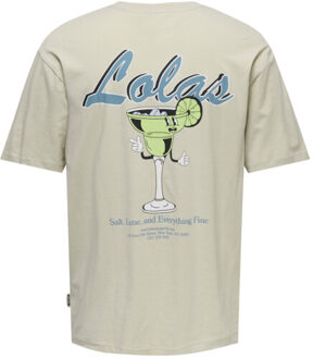 ONLY & SONS Onskeane rlx ss print tee noos beige Ecru - XL