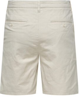 ONLY & SONS Onsmark 0011 cotton linen shorts no beige Ecru - XXL