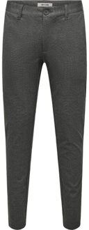 ONLY & SONS onsmark slim check 020960 pant 22034297 jet black Zwart - 31-32