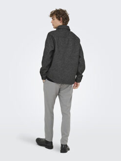 ONLY & SONS onsmicah twill overshirt frml 22035478 medium grey melange Grijs - XXL