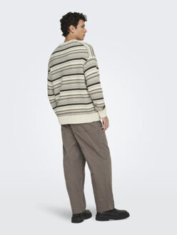 ONLY & SONS Onsroy rlx ls crew knit Roze - XXL