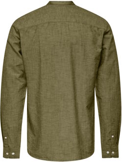 ONLY & SONS overhemd Donkergroen