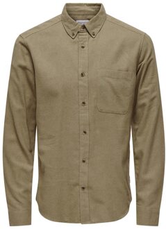 ONLY & SONS Overhemd Only & Sons , Beige , Heren - 2Xl,Xl,L,M,S